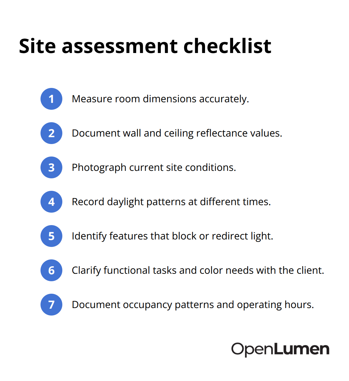 Key pre-design actions to capture accurate site conditions - avoid lighting design mistakes