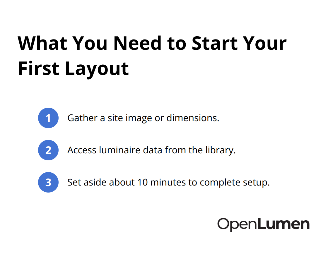Three essentials to begin a browser-based photometric layout.
