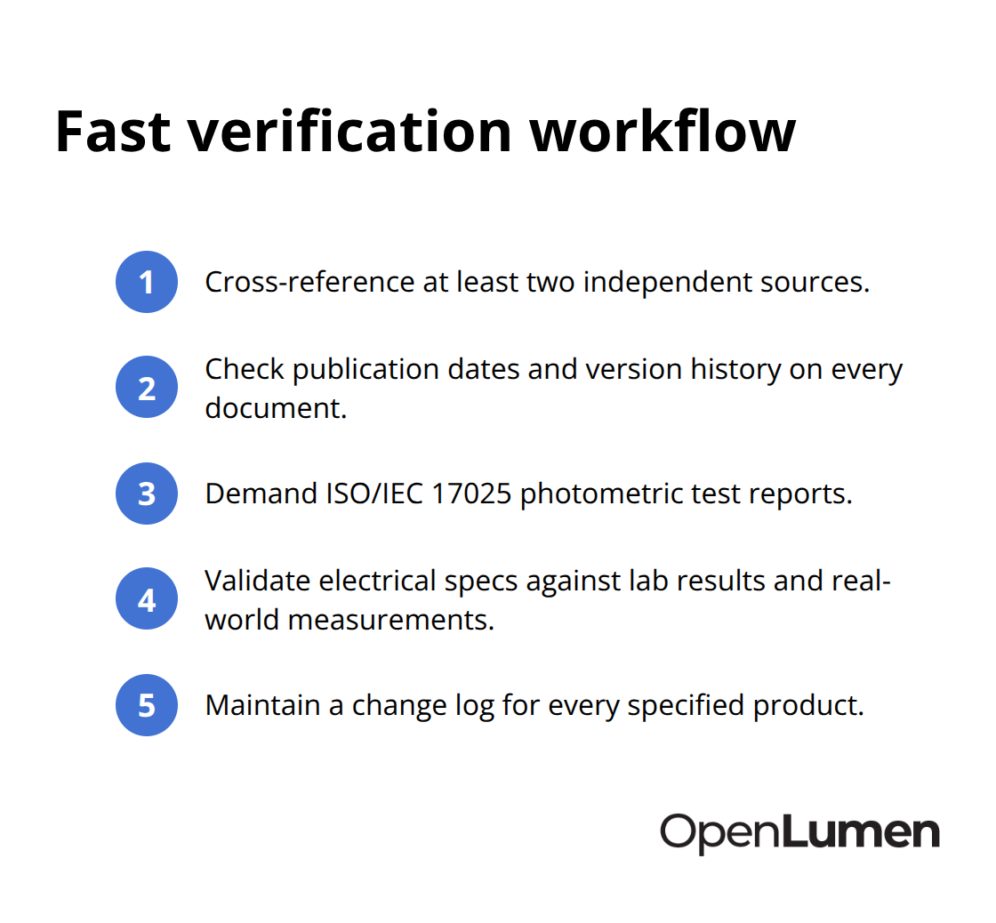 Five quick steps to verify luminaire data before specifying - Luminaires data verification
