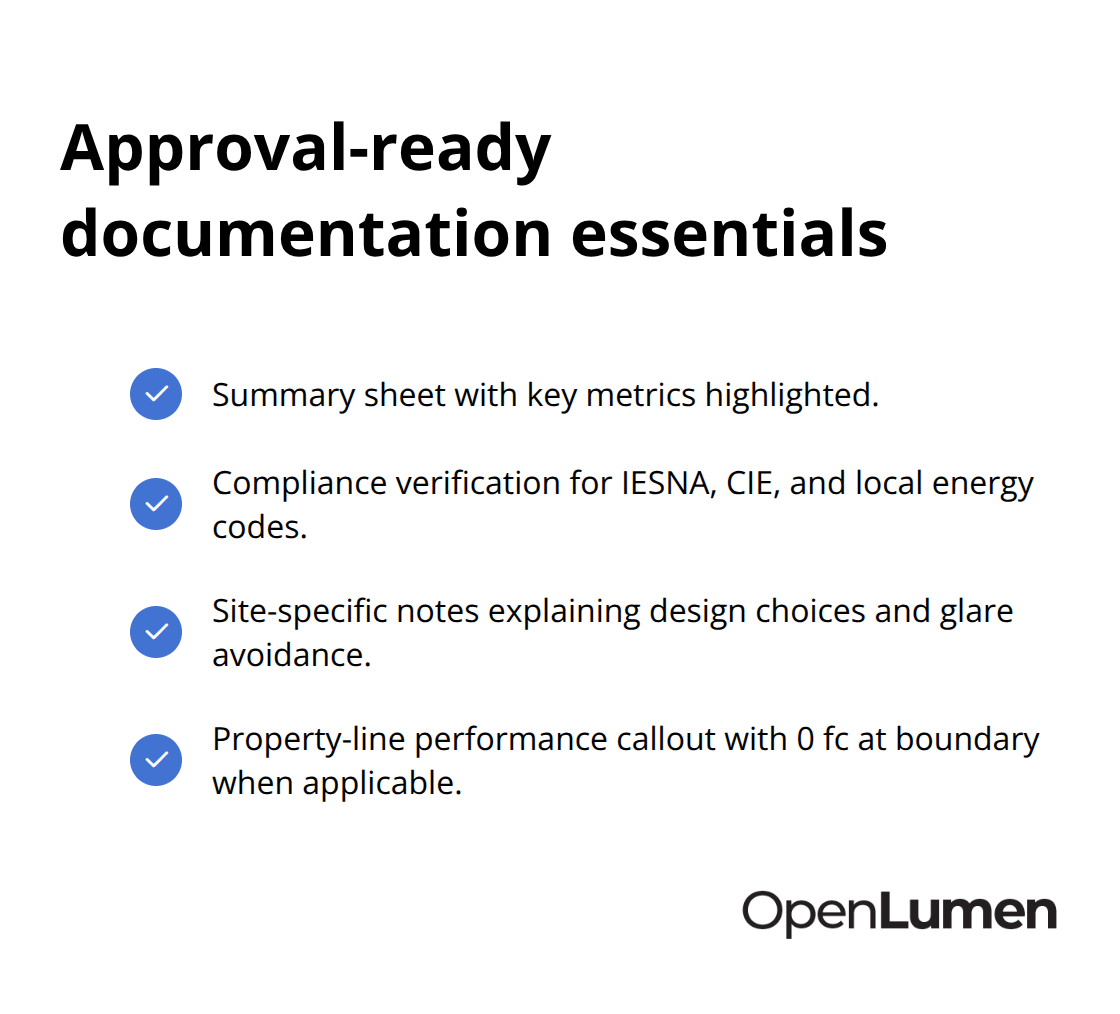 Key components needed to win lighting design approvals. - photometric layout workflow
